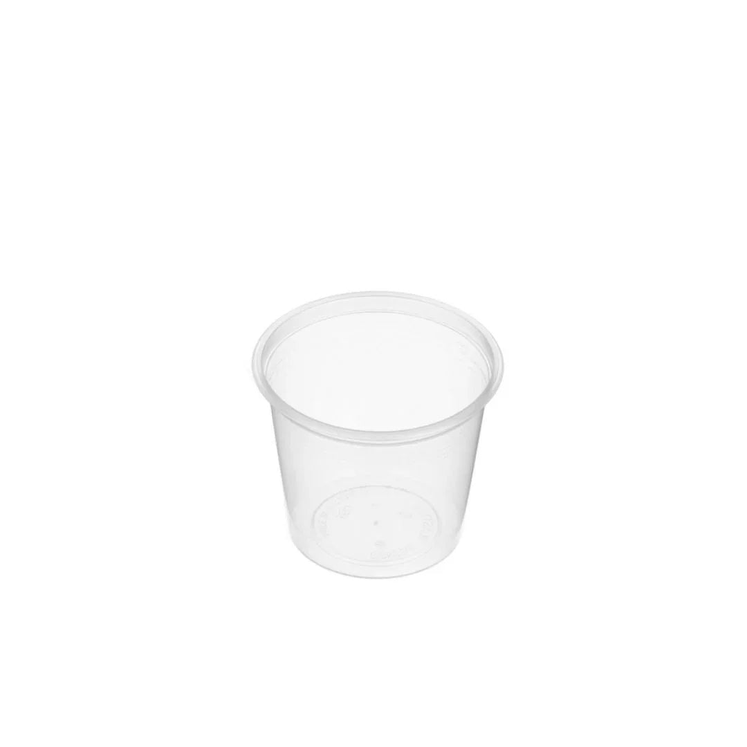 Small Round Plastic Containers & Lids – 150ml - 50PK