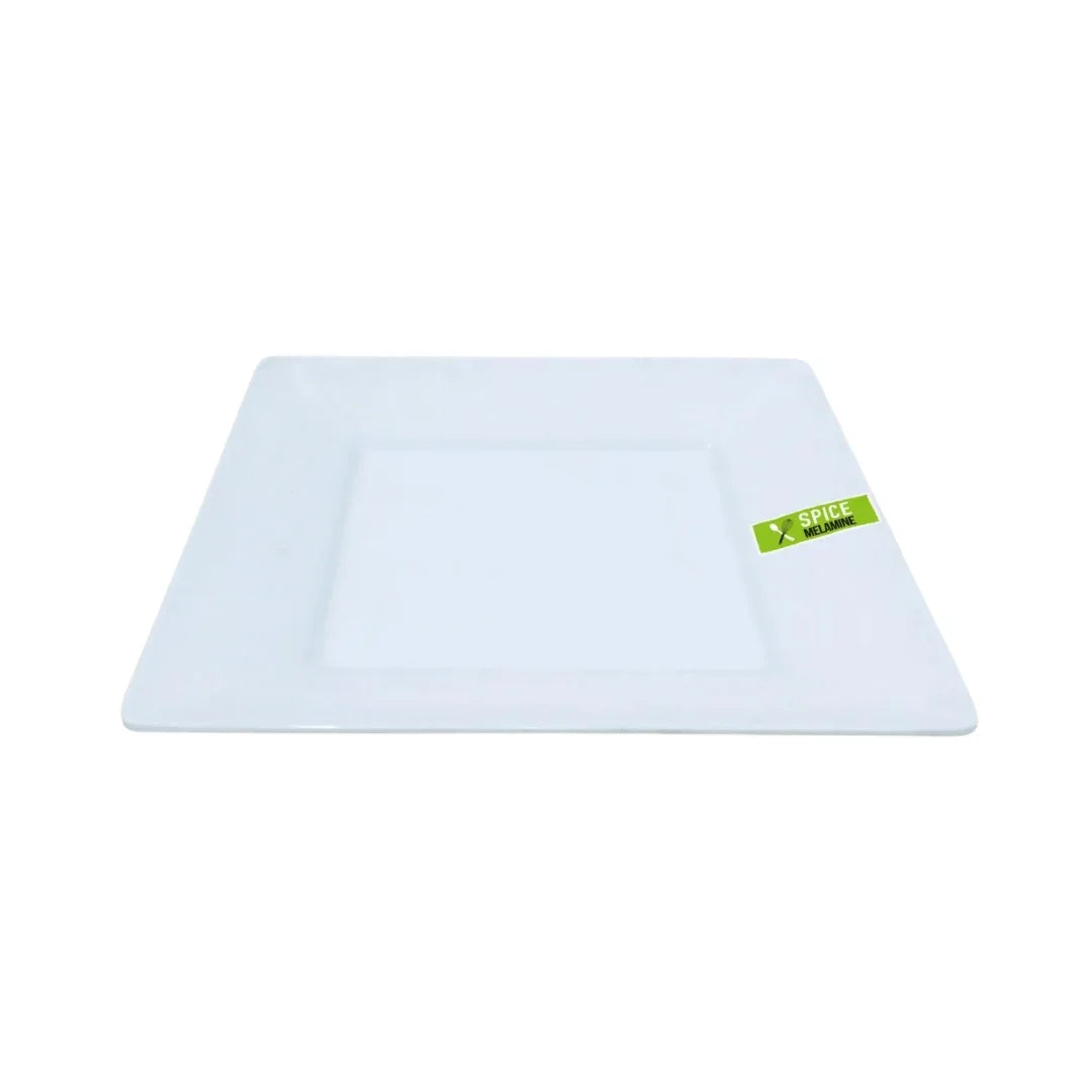 Square white melamine catering plate