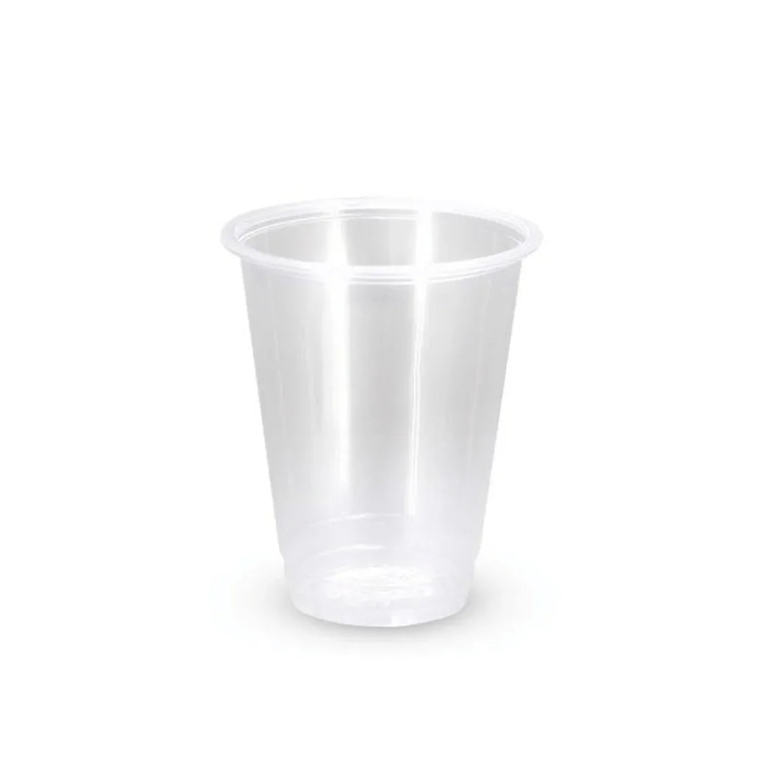 Clear disposable plastic cup for catering and party drinks