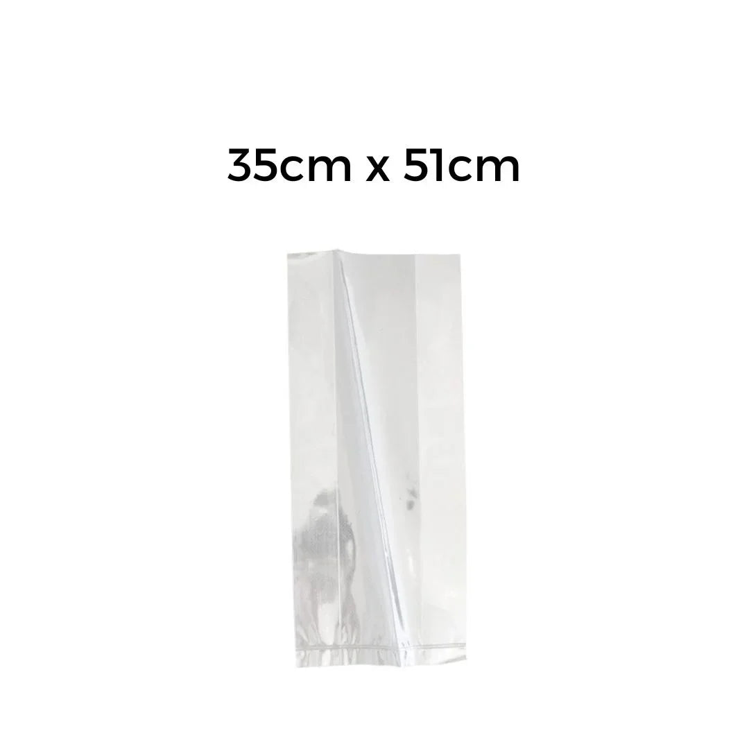 Clear plastic packaging bag, 35cm x 51cm