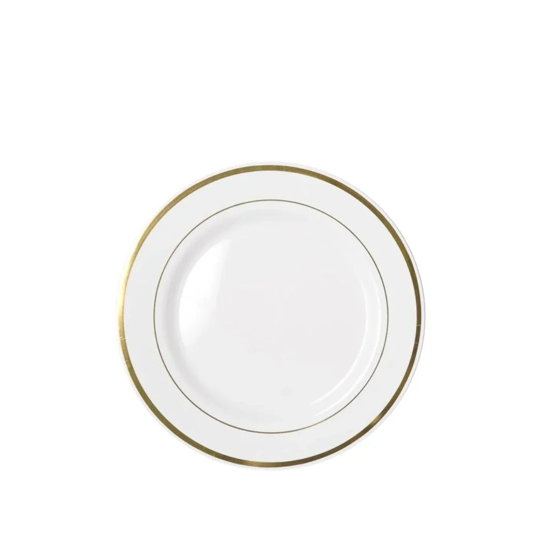 Gold Rim Plates & Bowls - 6PK – Dinner Plates