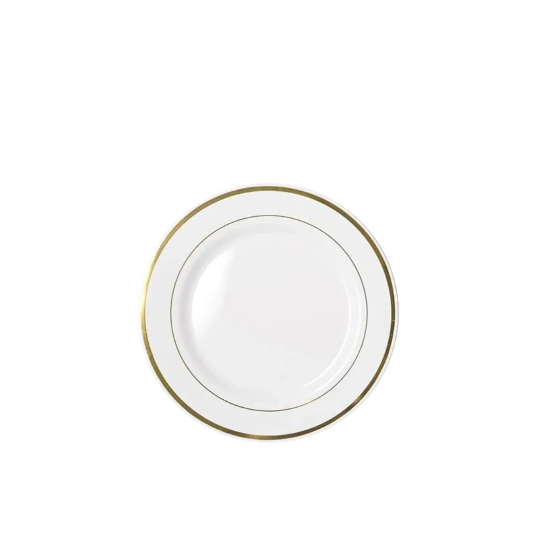 Gold Rim Plates & Bowls - 6PK – Entree Plates
