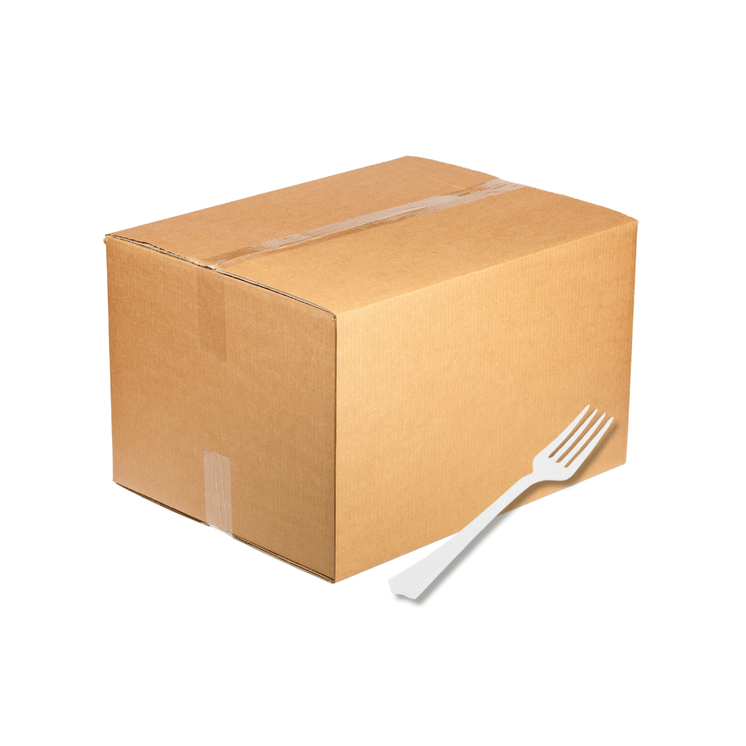 White Plastic Cutlery (Premium) - 1000CT Carton