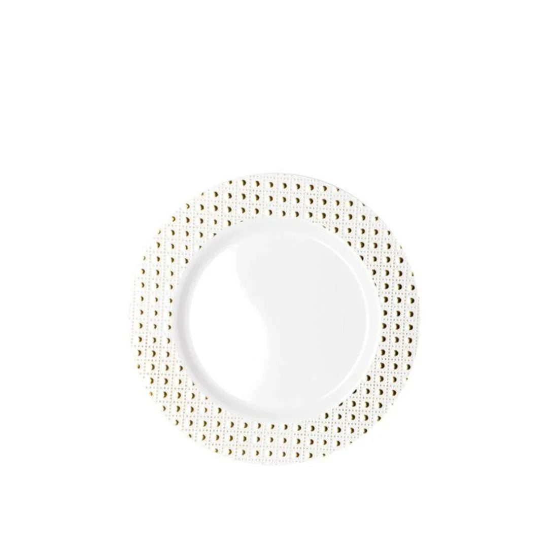 Gold Dot Rim Plates & Bowls - 6PK – Entree Plates