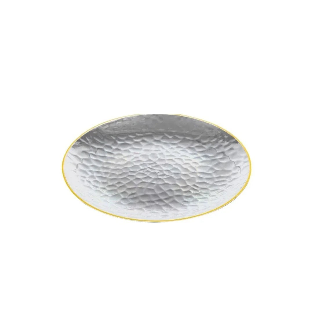 Gold Rim Clear Dimple Plates - 10PK – Entree Plates