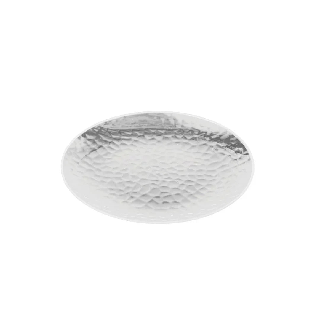 Silver Rim Clear Dimple Plates - 10PK – Entree Plates