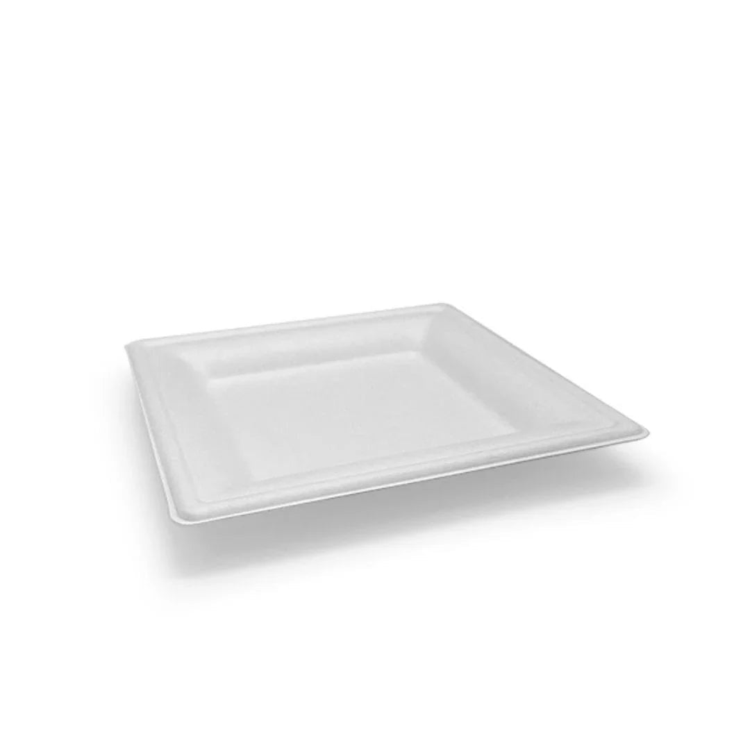 Sugar Cane Square Plates & Bowls - 50PK – 10" Dinner Plates