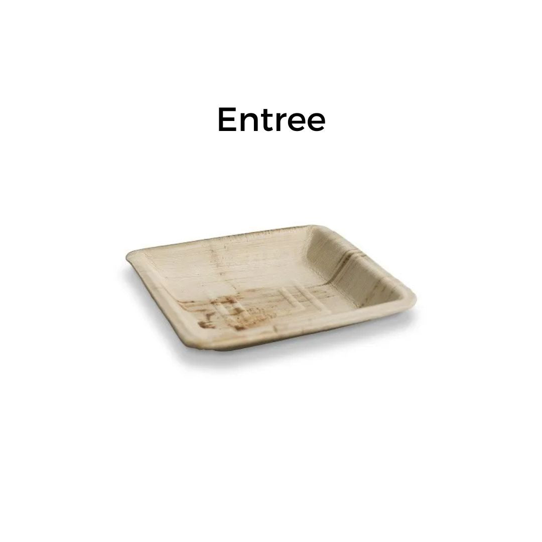 Wooden/Palm Leaf Plates & Bowls - 25PK