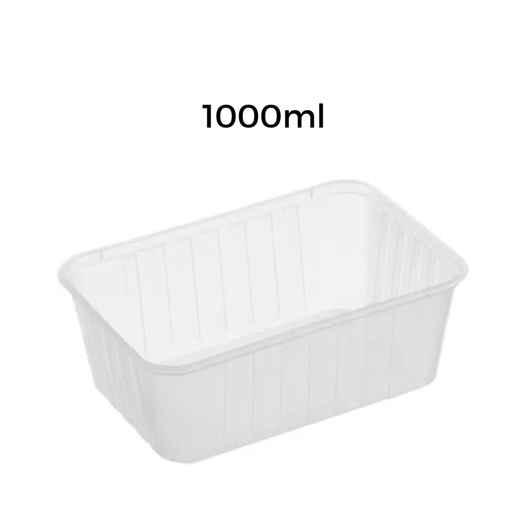 Rectangle Plastic Containers (includes lids) - 50PK