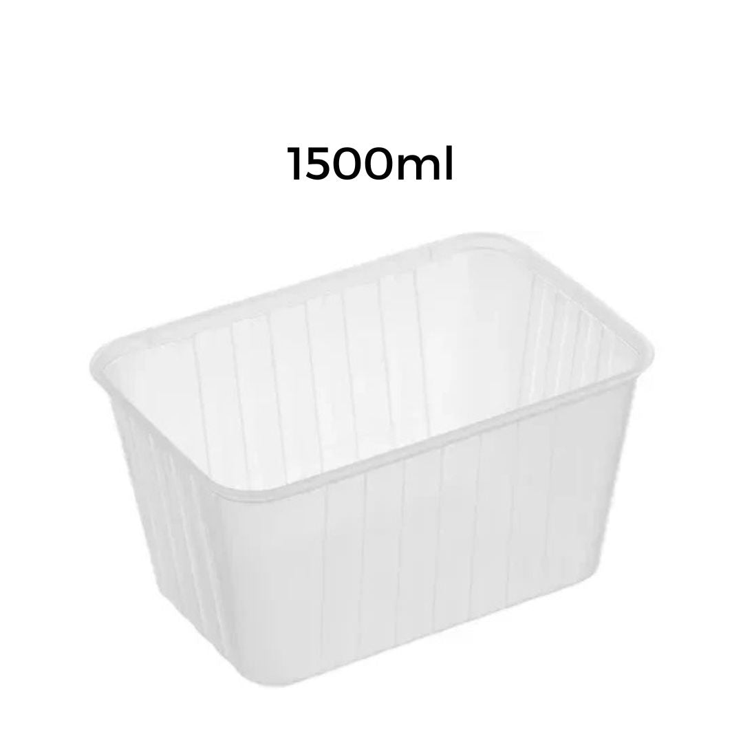 Rectangle Plastic Containers (includes lids) - 50PK