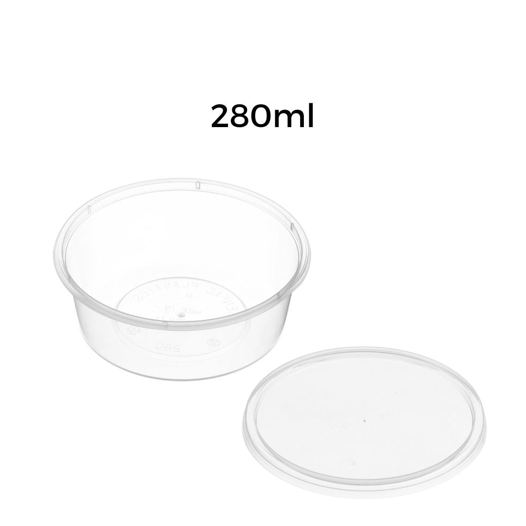 Round Plastic Containers (includes lids) - 50PK