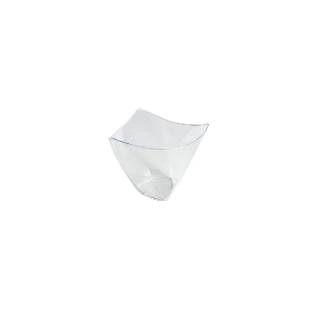 Clear plastic disposable appetizer bowl for catering and party supplies