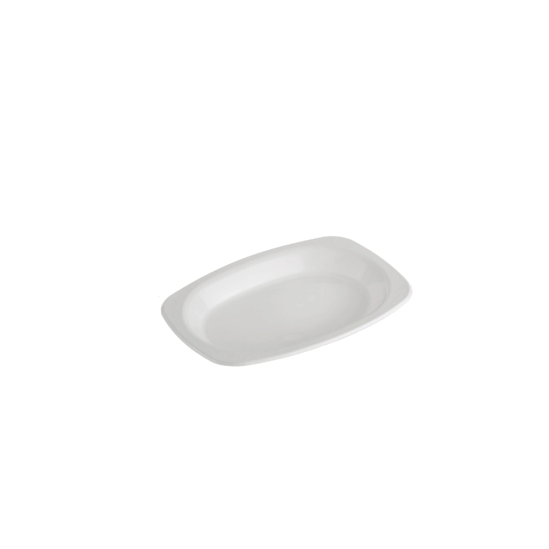 White Plastic Plates & Bowls - 50PK