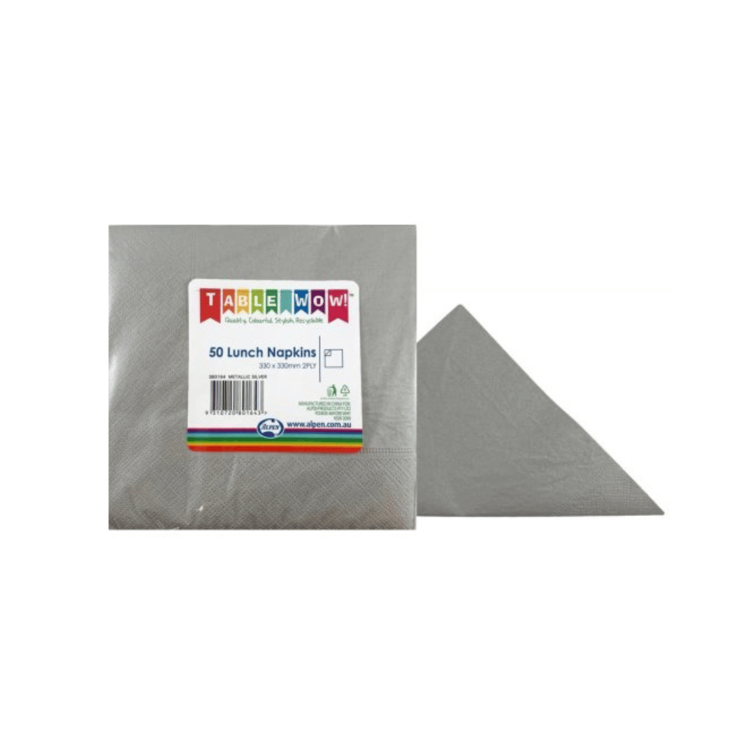 Metallic LUNCH Napkins 2 PLY - 50PK