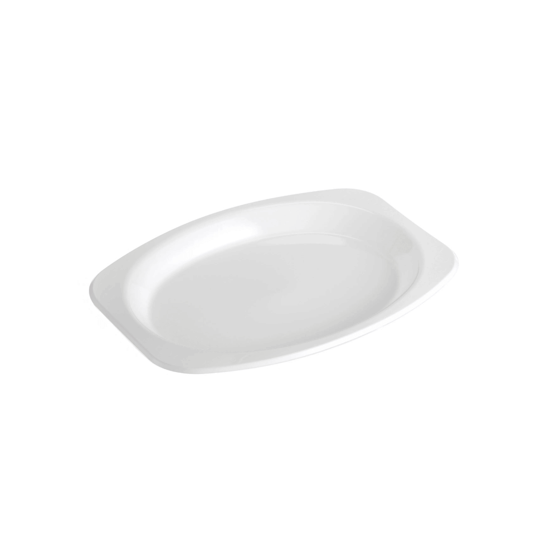 White Plastic Plates & Bowls - 50PK