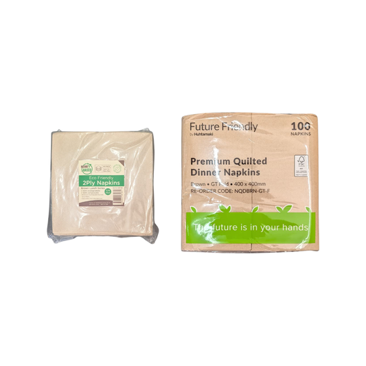 Kraft Brown Napkins 2 PLY - 100PK