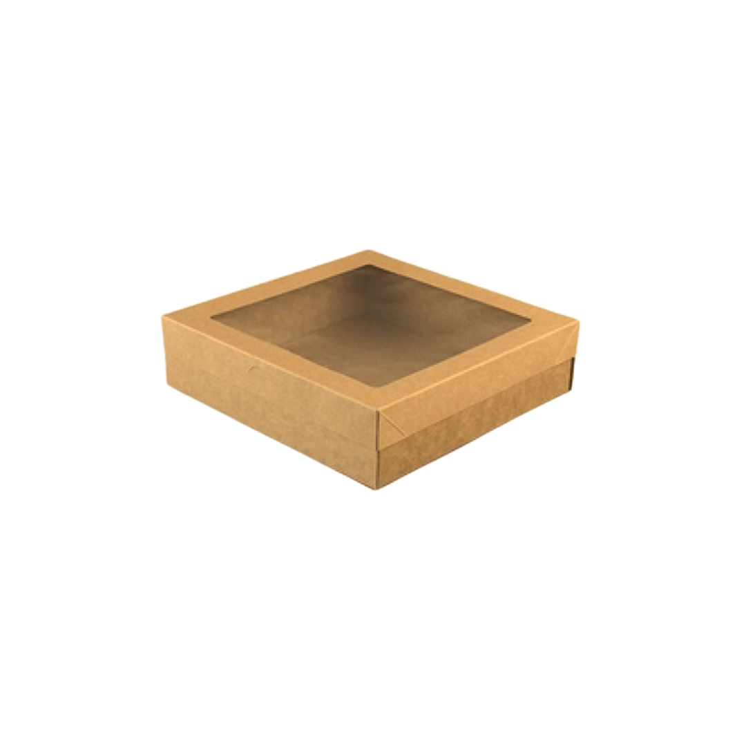 Kraft Packaging Paper Box With Window Lid
