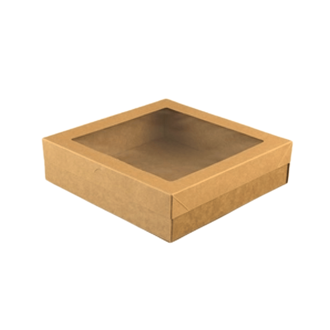 Kraft Packaging Paper Box With Window Lid