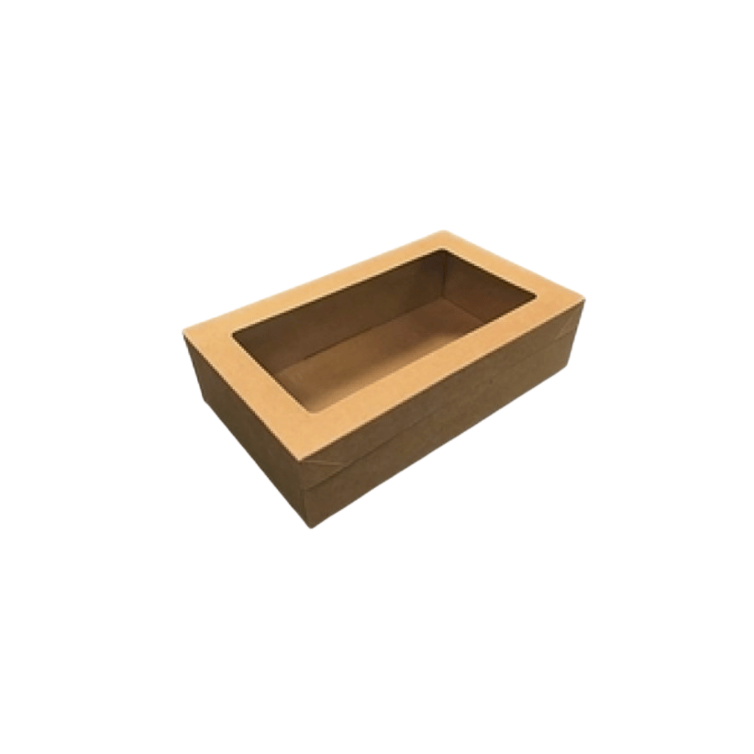 Kraft Packaging Paper Box With Window Lid