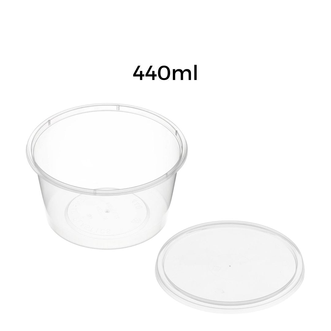 Round Plastic Containers (includes lids) - 50PK