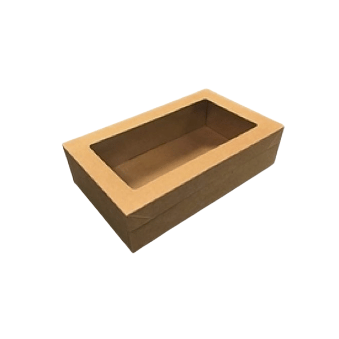 Kraft Packaging Paper Box With Window Lid
