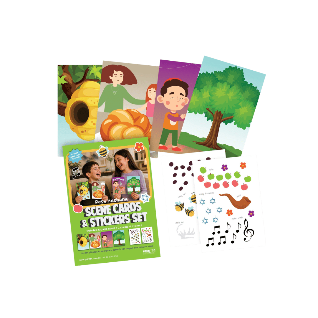Rosh Hashana Scene Stickers Kids Activity Set