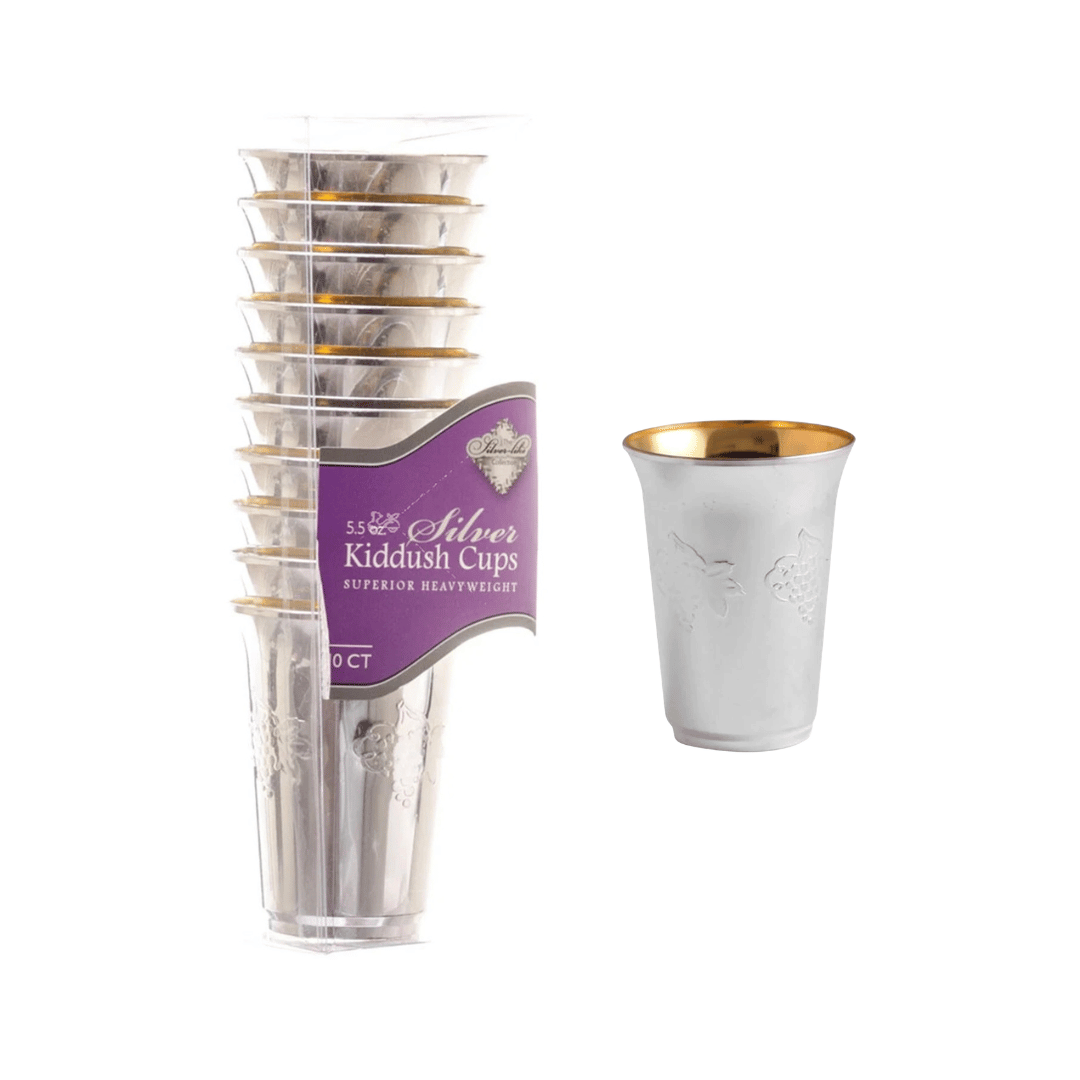 Silver Kiddush Cups (Reusable) - 10PK