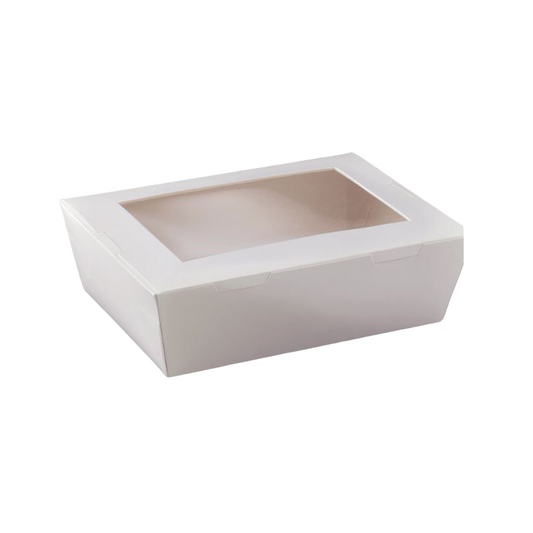 White Packaging Paper Box With Window Lid