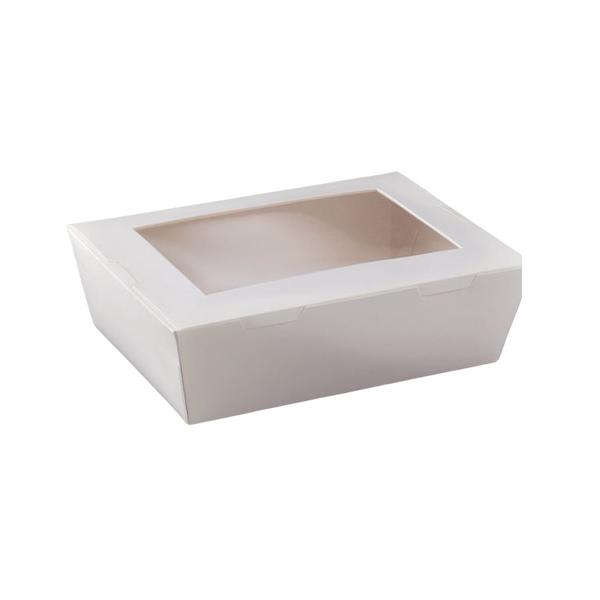 White Packaging Paper Box With Window Lid