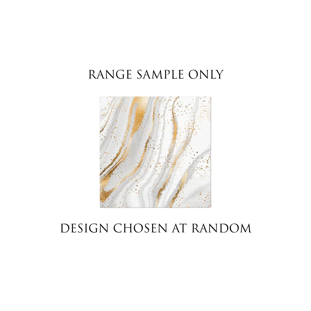 Abstract white and grey marble pattern with gold veins and glitter accents.