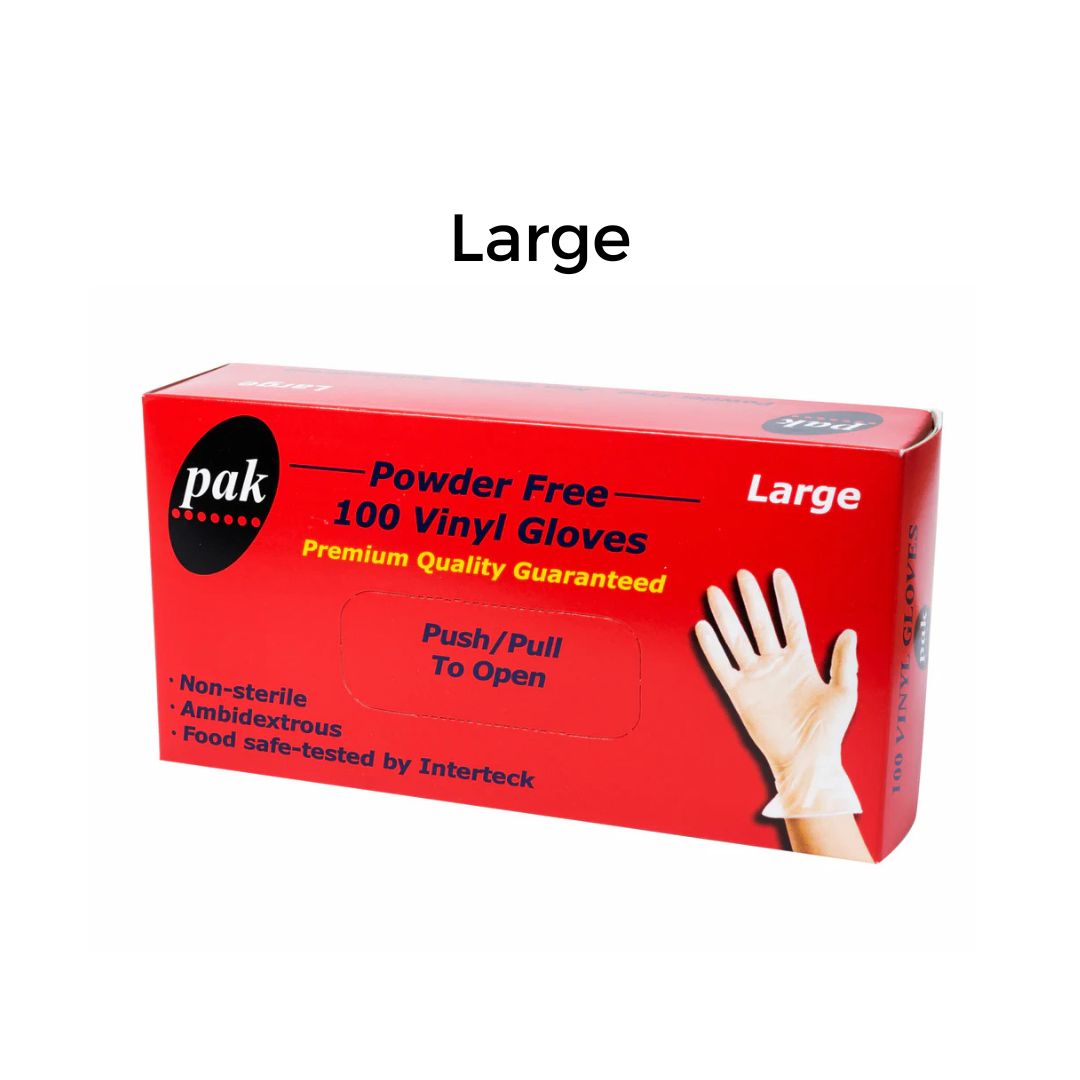 Gloves (Powder Free Vinyl) - 100PK