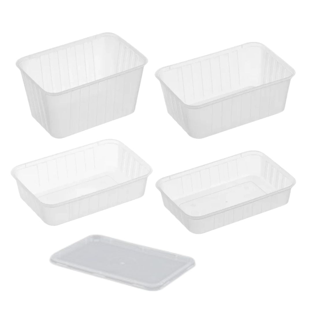 Rectangle Plastic Containers (includes lids) - 50PK