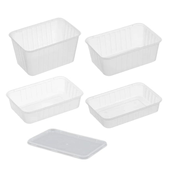 Rectangle Plastic Containers (includes lids) - 50PK