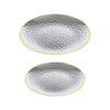 Gold Rim Ripple Plates - 10PK