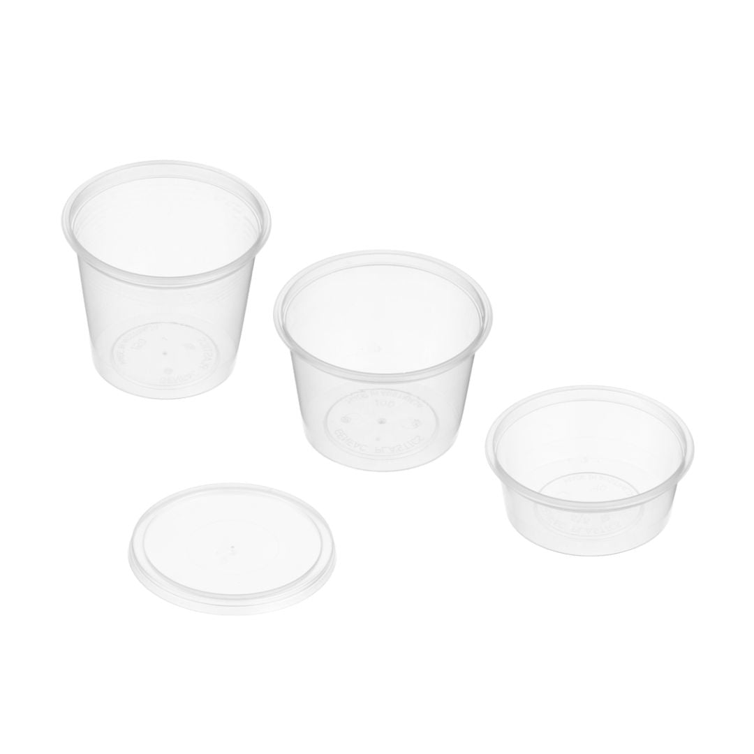 Small Round Plastic Containers & Lids