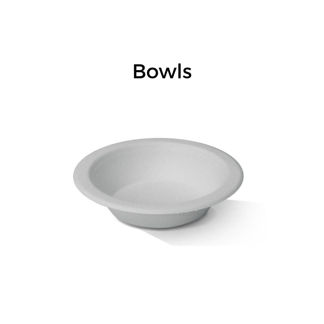 Sugar Cane Round Plates & Bowls - 50PK