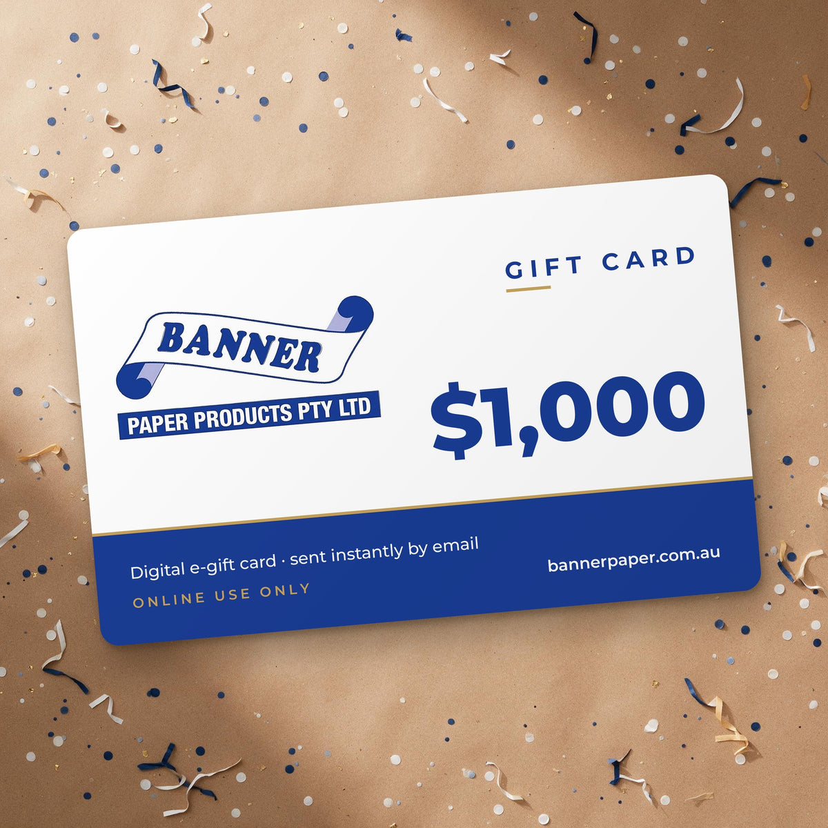Banner Paper gift card $1,000